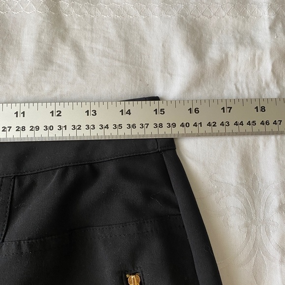 Alfani Women's Black Straight Skirt Mini Size 8 Zipper Pockets Pencil‎ Stretch - Picture 8 of 12